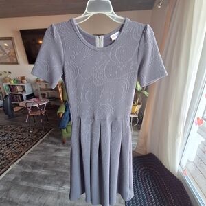 Lularoe Amelia XS Charcoal Fit And Flare Pleated Dress With Pockets NWOT